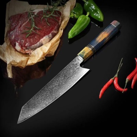 Damascus Steel Santoku Knife – Chef & Slicing Kitchen Knife